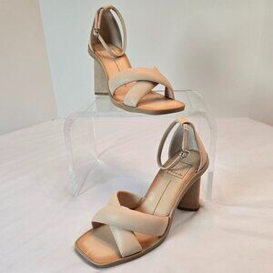 DOLCE VITA Women's Farah Ankle Strap Sandal Sz 7.5 Ivory